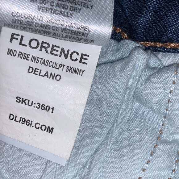 DL1961 Florence Instasculpt Skinny Denim Delano Distressed Jean - Picture 10 of 11